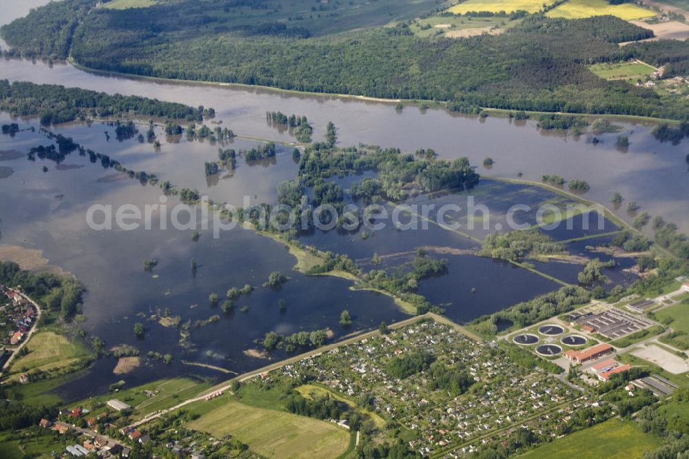 Aerial image Ziltendorf - Oderhochwasser 2010.