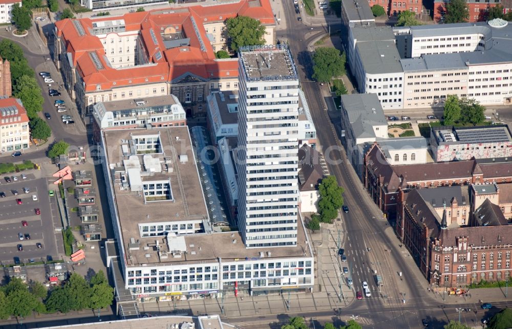 Aerial photograph Frankfurt (Oder) - View of the Odertower in Frankfurt (Oder) in Brandenburg