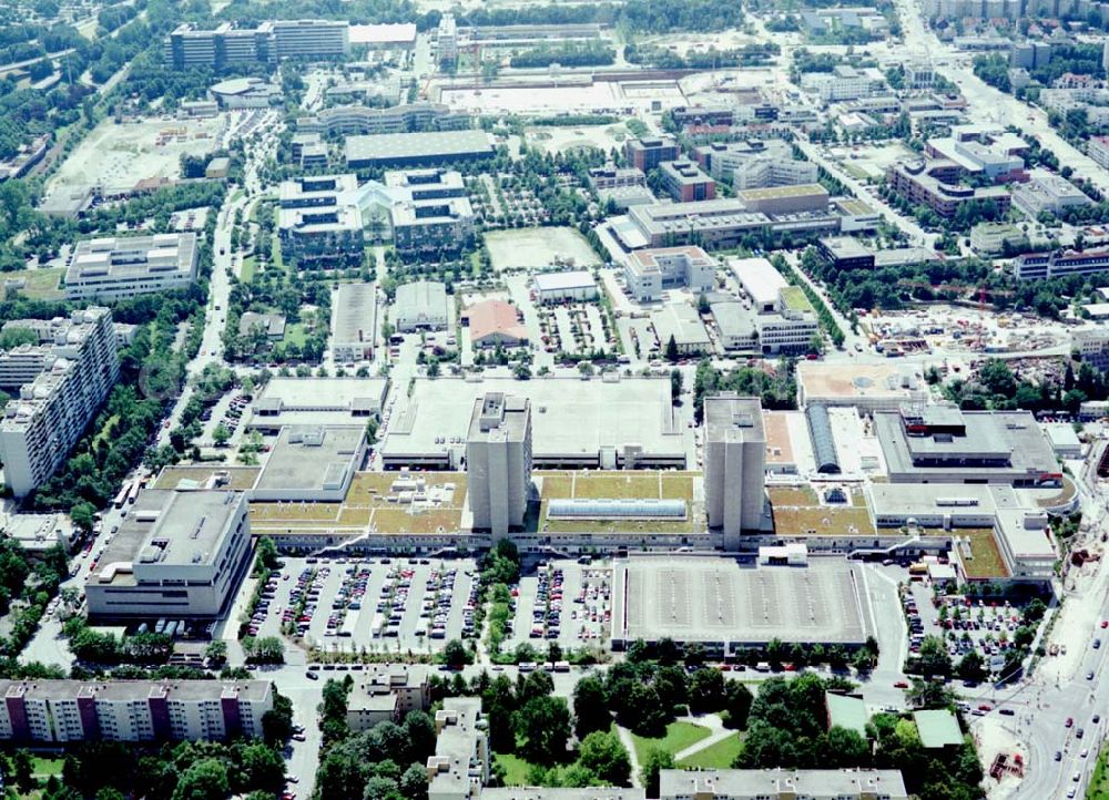 München from the bird's eye view: Olympia - Einkaufszentrum am Olympiagelände in München.