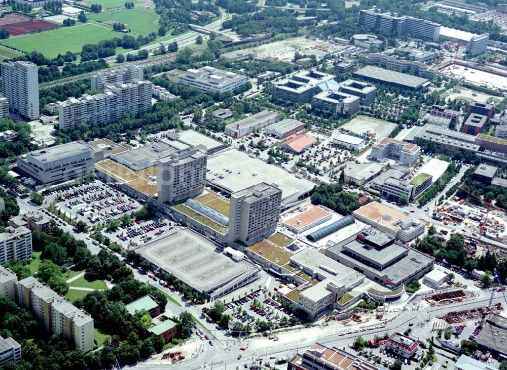 München from the bird's eye view: Olympia - Einkaufszentrum am Olympiagelände in München.