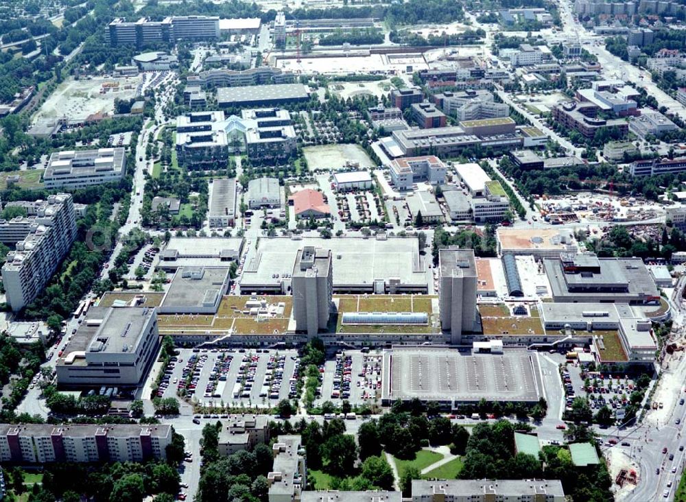 Aerial image München - Olympia - Einkaufszentrum am Olympiagelände in München.