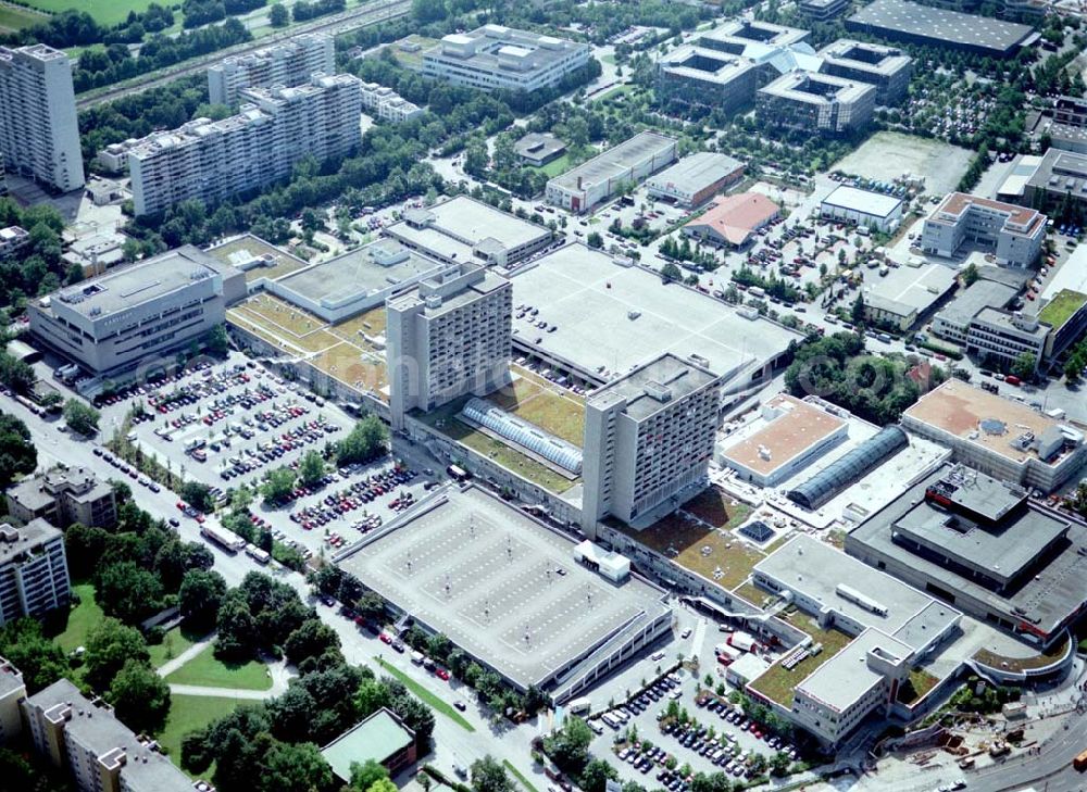 Aerial image München - Olympia - Einkaufszentrum am Olympiagelände in München.