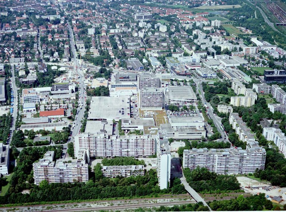 München from the bird's eye view: Olympia - Einkaufszentrum am Olympiagelände in München.