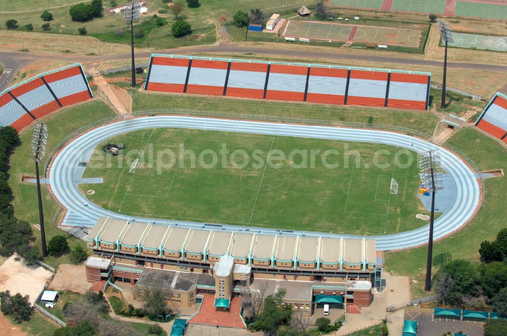 Aerial photograph Rustenburg - Blick auf das Olympia Stadion im Olympiapark. The Olympia Stadium in the Olimpia Sports Complex, is a multi-purpose stadium in Rustenburg.