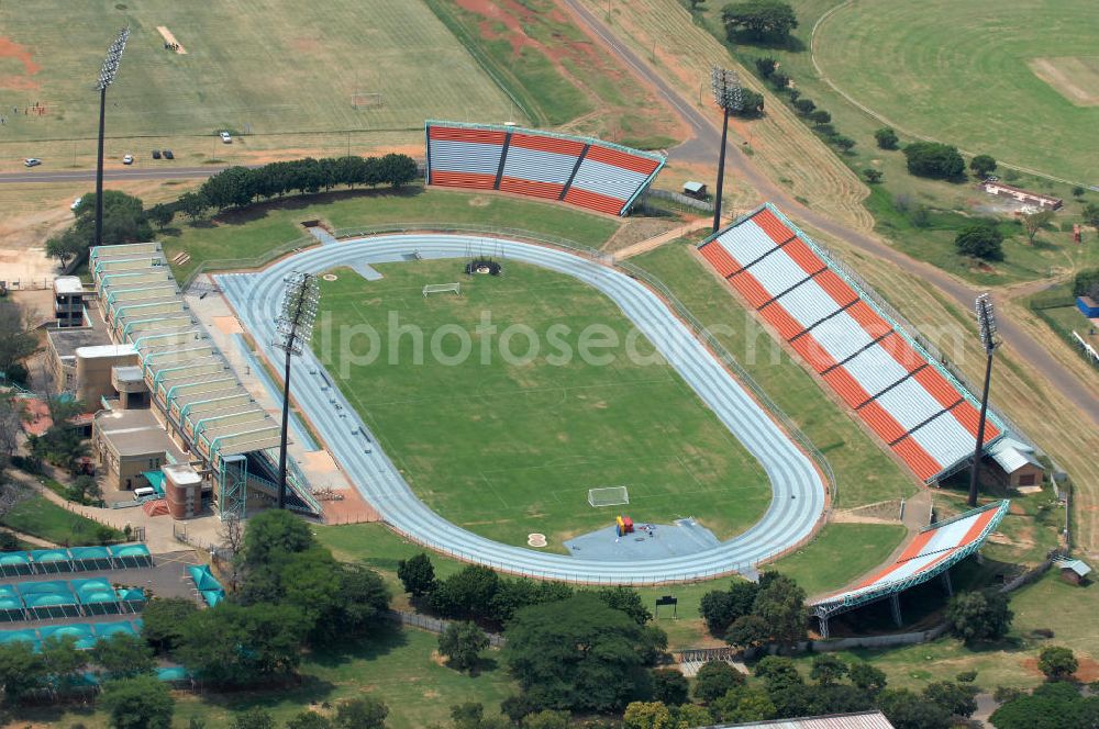 Aerial photograph Rustenburg - Blick auf das Olympia Stadion im Olympiapark. The Olympia Stadium in the Olimpia Sports Complex, is a multi-purpose stadium in Rustenburg.