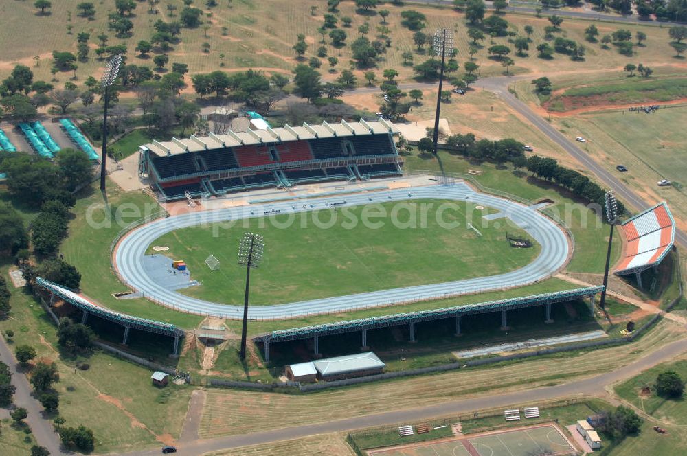 Aerial photograph Rustenburg - Blick auf das Olympia Stadion im Olympiapark. The Olympia Stadium in the Olimpia Sports Complex, is a multi-purpose stadium in Rustenburg.