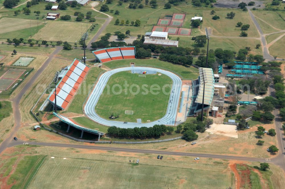 Aerial photograph Rustenburg - Blick auf das Olympia Stadion im Olympiapark. The Olympia Stadium in the Olimpia Sports Complex, is a multi-purpose stadium in Rustenburg.