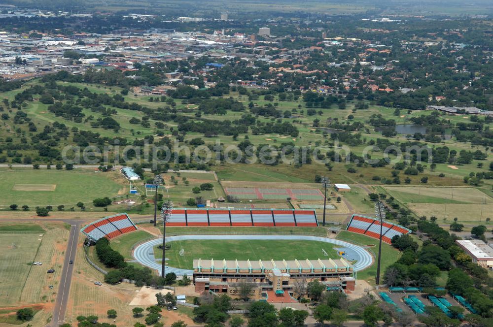 Aerial image Rustenburg - Blick auf das Olympia Stadion im Olympiapark. The Olympia Stadium in the Olimpia Sports Complex, is a multi-purpose stadium in Rustenburg.