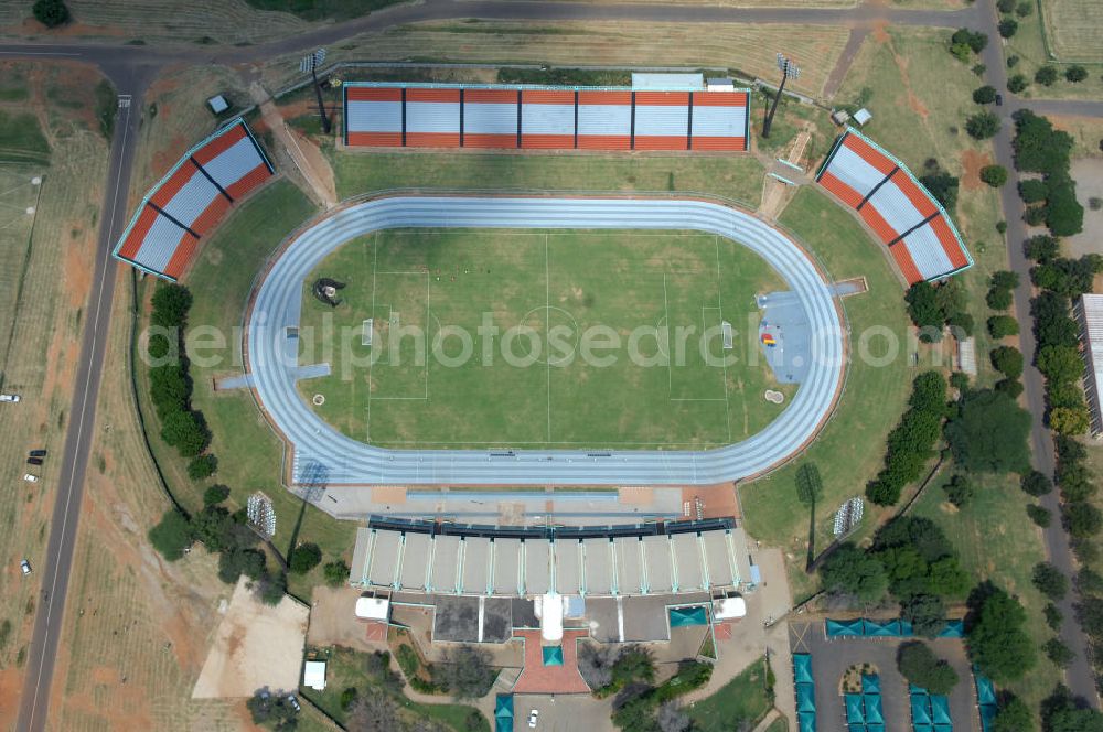 Aerial photograph Rustenburg - Blick auf das Olympia Stadion im Olympiapark. The Olympia Stadium in the Olimpia Sports Complex, is a multi-purpose stadium in Rustenburg.