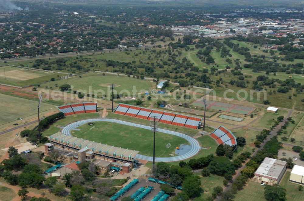 Aerial image Rustenburg - Blick auf das Olympia Stadion im Olympiapark. The Olympia Stadium in the Olimpia Sports Complex, is a multi-purpose stadium in Rustenburg.