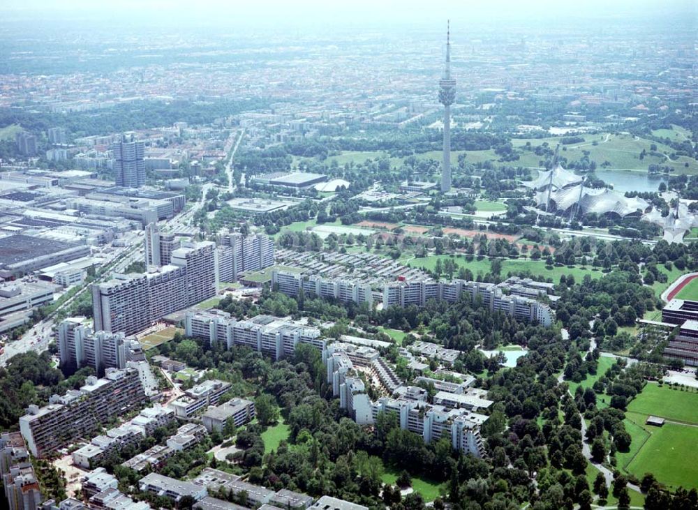 Aerial image München - Olympiagelände in München.