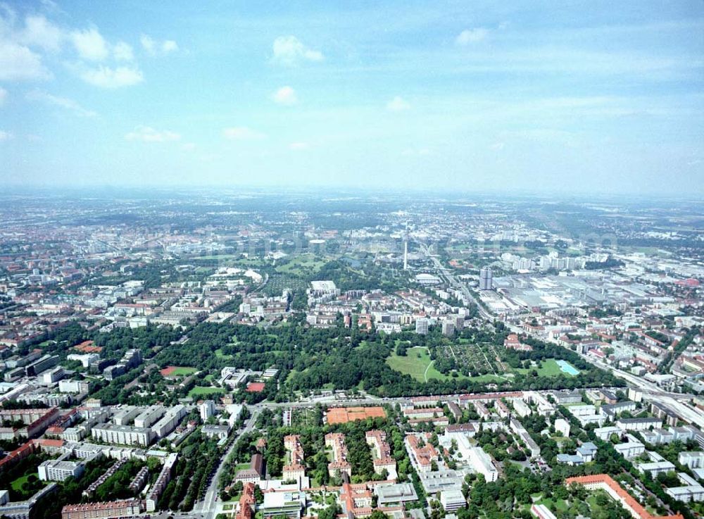 Aerial photograph München - Olympiagelände in München.