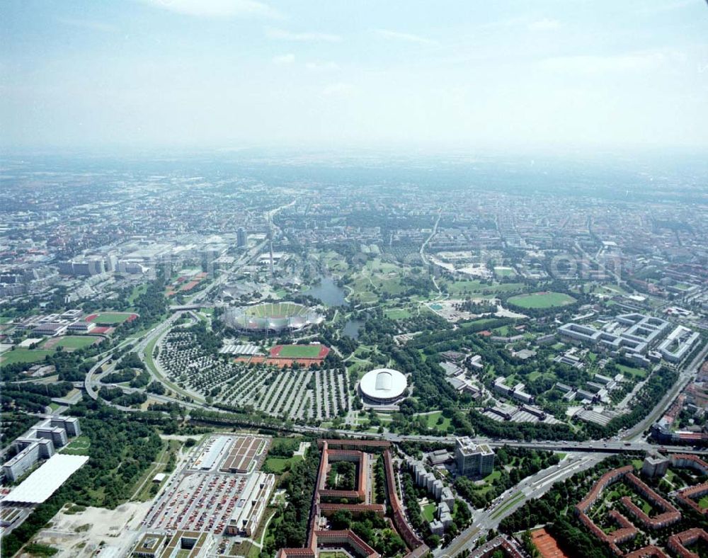 Aerial image München - Olympiagelände in München.