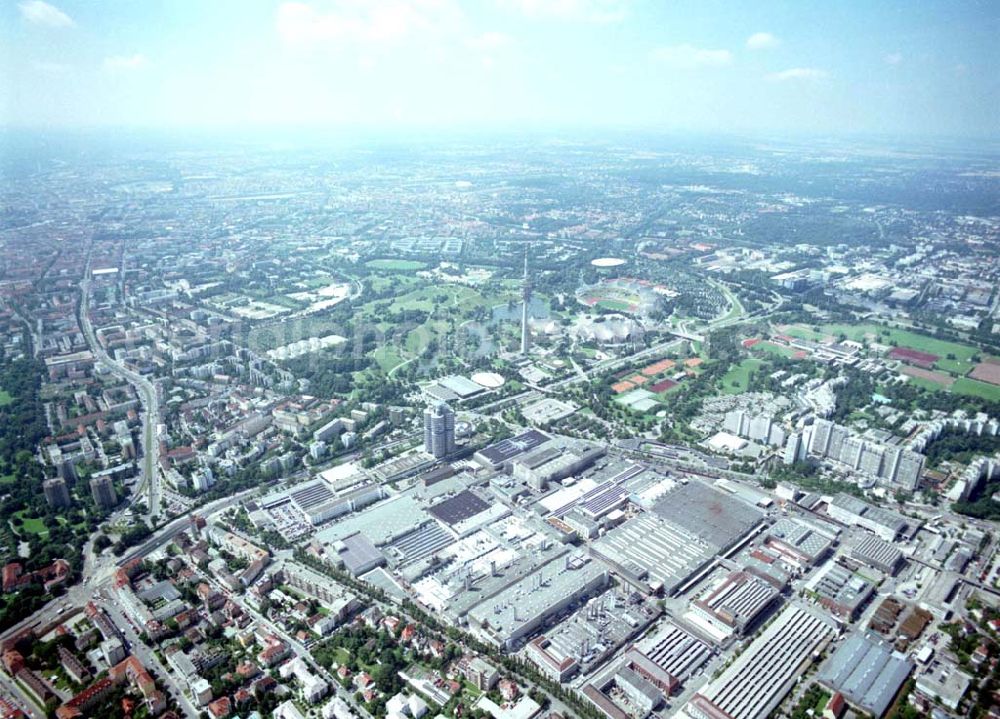 Aerial image München - Olympiagelände in München mit dem BMW-Gelände.