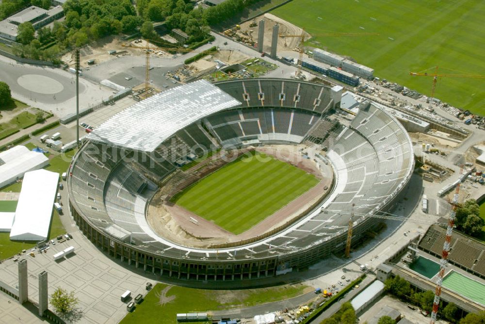 Berlin from above - Blick auf das Berliner Olympiastadion.