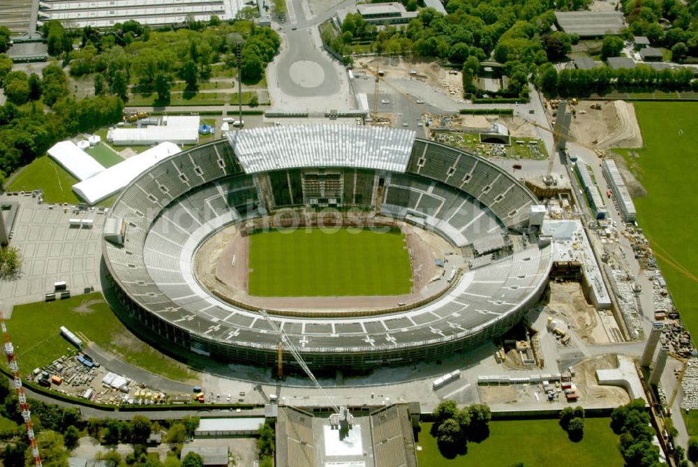 Berlin from the bird's eye view: Blick auf das Berliner Olympiastadion.