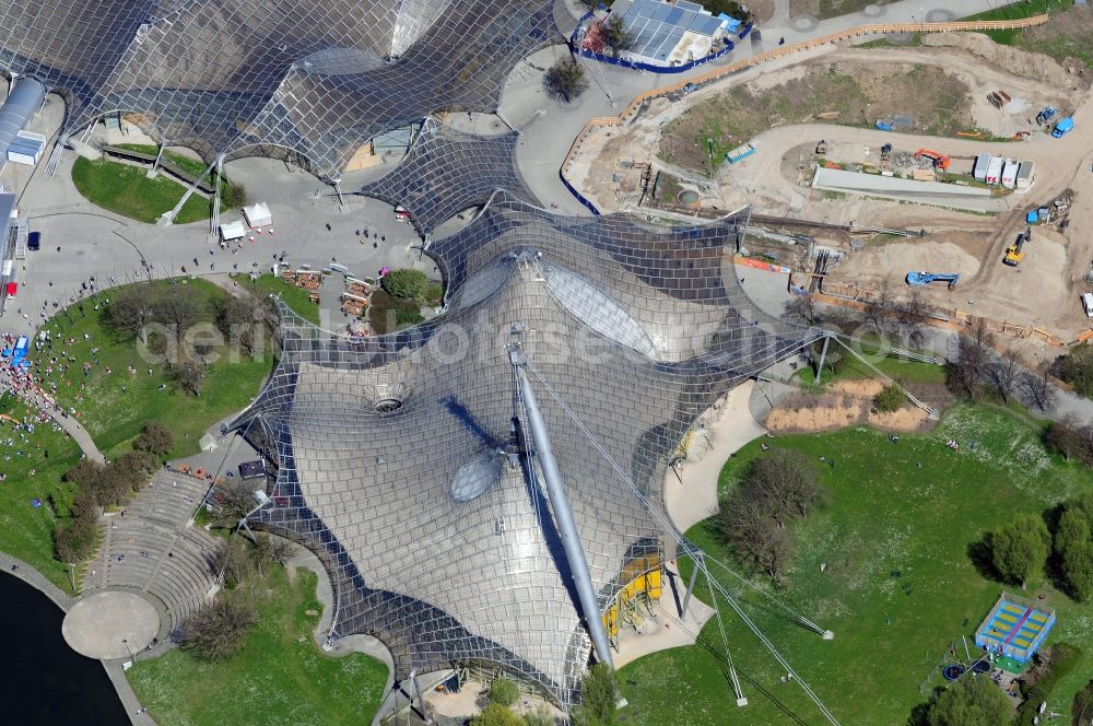 München from above - The Olympic Stadium in the Olympic Park Munich