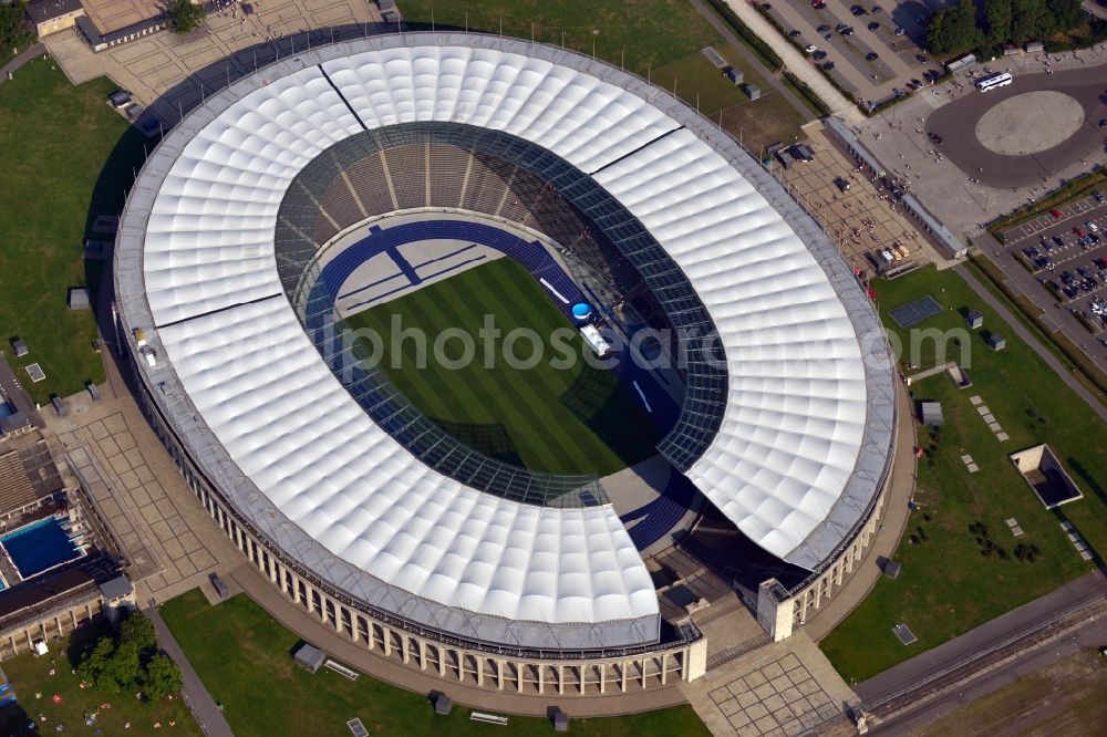 Aerial image Berlin OT Westend - View of the Olympic Stadium in the district of Westend in Berlin