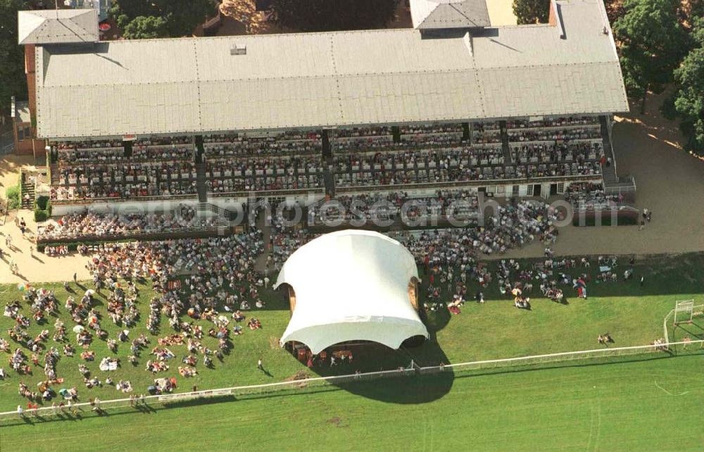 Hoppegarten / Brandenburg from above - Open Air - Konzert auf der Galopprennbahn Hoppegarten (Strauß-Konzert) am 28.06.97 um 17:00 Uhr.