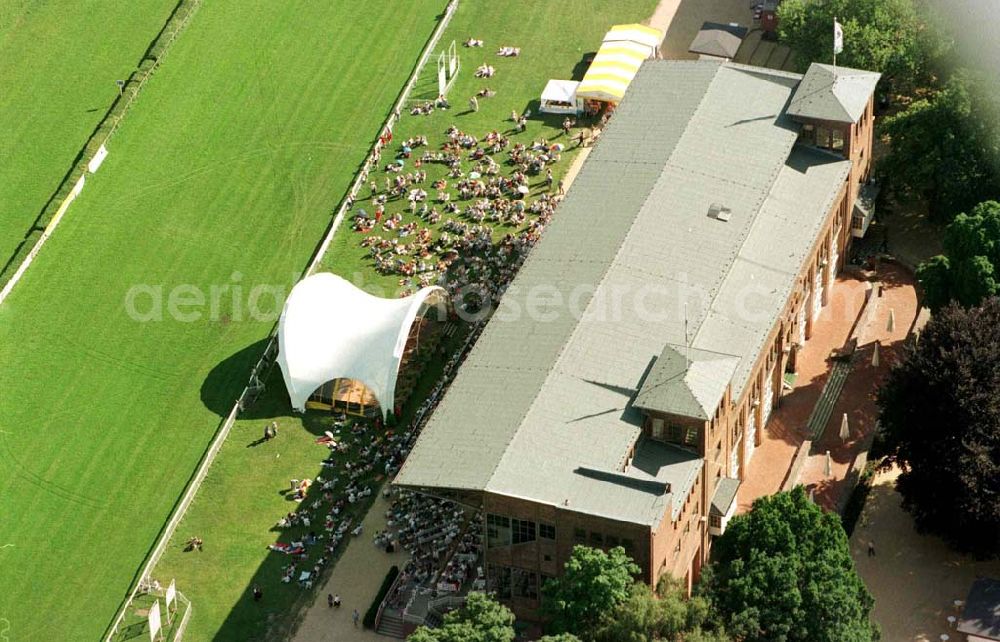 Hoppegarten / Brandenburg from above - Open Air - Konzert auf der Galopprennbahn Hoppegarten (Strauß-Konzert) am 28.06.97 um 17:00 Uhr.