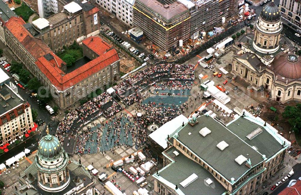 Aerial image Berlin - Open-Air-Konzert am Gendarmenmarkt