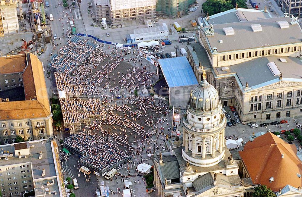 Aerial image Berlin Mitte - 18.09.1995 Open Air Konzert auf dem Gendarmenmarkt Berlin Mitte