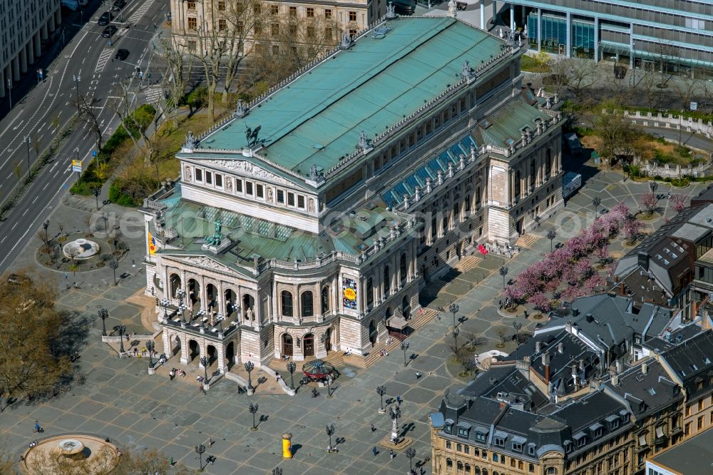 Aerial image Frankfurt am Main - Opera house Alte Oper in the district Innenstadt in Frankfurt in the state Hesse, Germany