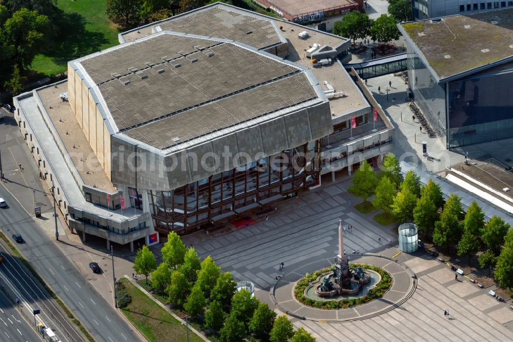 Leipzig from the bird's eye view: Opera house Gewandhaus zu Leipzig on Augustusplatz in the district Mitte in Leipzig in the state Saxony, Germany