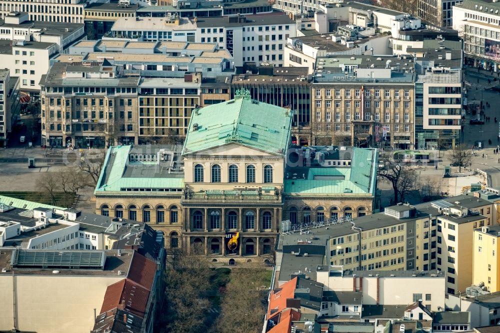 Aerial image Hannover - Opera house in Hannover in the state Lower Saxony, Germany