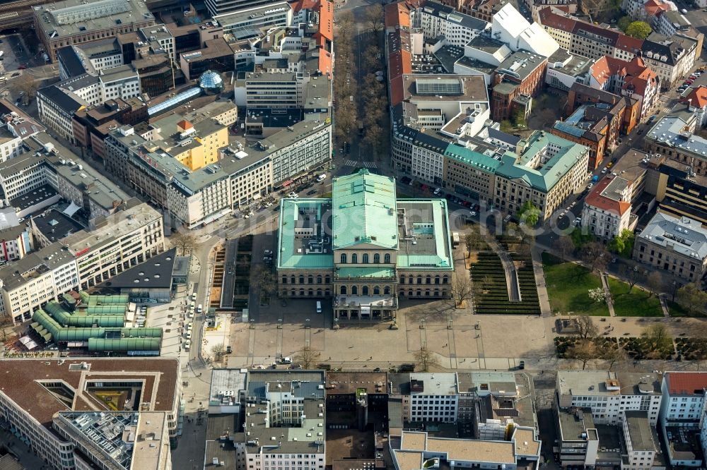 Aerial photograph Hannover - Opera house in Hannover in the state Lower Saxony, Germany