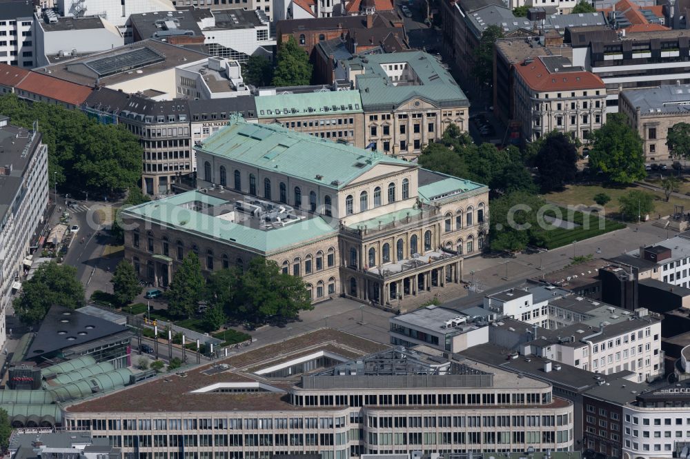 Hannover from the bird's eye view: Opera house in Hannover in the state Lower Saxony, Germany