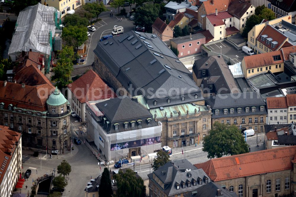 Aerial photograph Bayreuth - Opera house of Markgraefliches Opernhaus on street Opernstrasse in Bayreuth in the state Bavaria, Germany