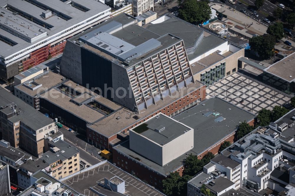 Aerial image Köln - Opera house Oper Koeln on the Offenbachplatz in the district Altstadt in Cologne in the state North Rhine-Westphalia, Germany