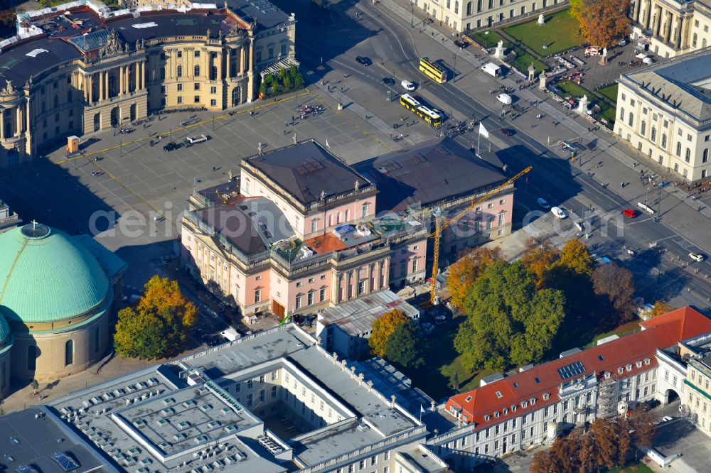 Aerial image Berlin - Opera house Staatsoper on street Unter den Linden in the district Mitte in Berlin, Germany