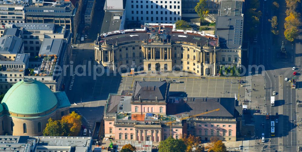 Aerial image Berlin - Opera house Staatsoper on street Unter den Linden in the district Mitte in Berlin, Germany