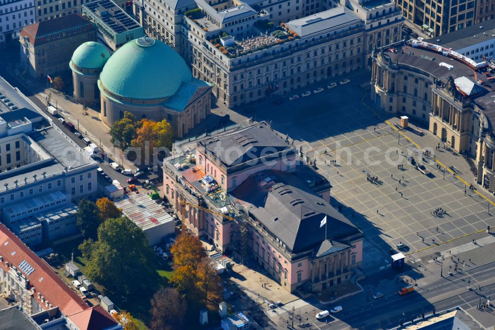 Berlin from above - Opera house Staatsoper on street Unter den Linden in the district Mitte in Berlin, Germany