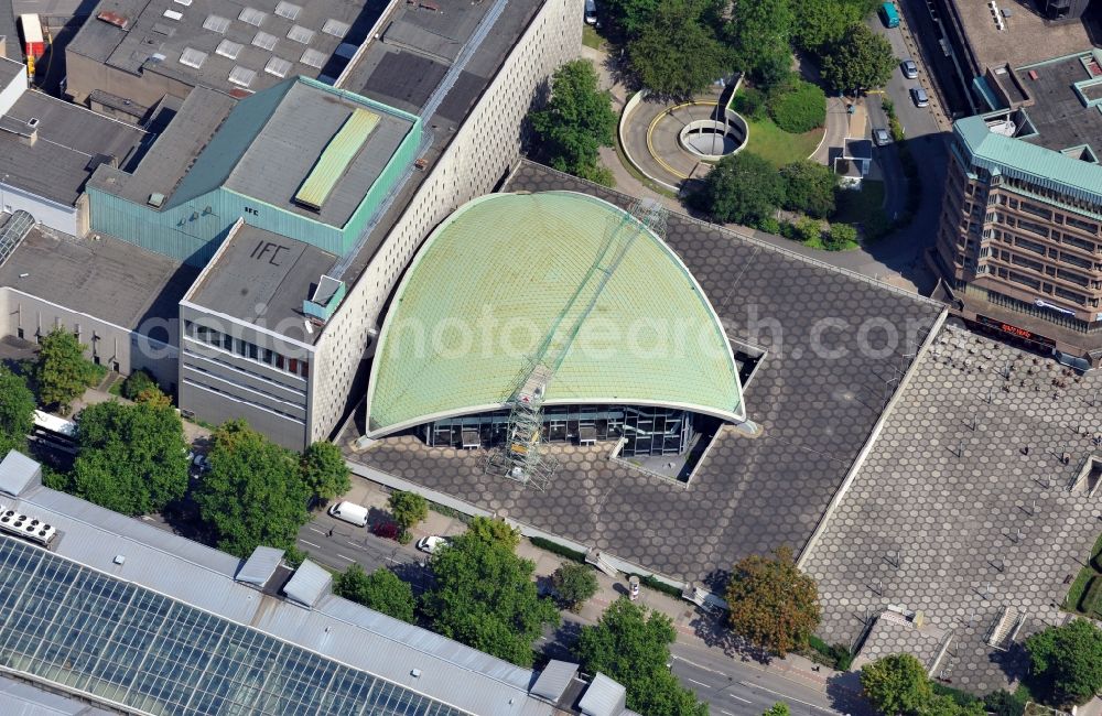 Dortmund from above - View of the opera house of the theatre Dortmund in the state North Rhine-Westphalia