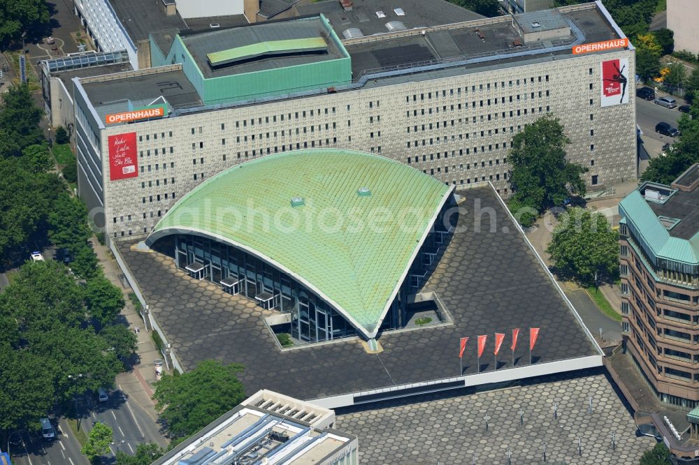 Aerial image Dortmund - Opera and Theater at Theater Square in Dortmund in North Rhine-Westphalia