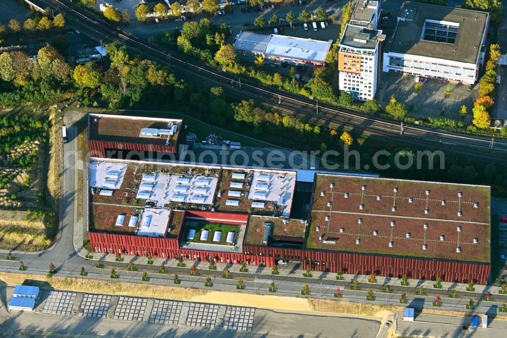 Aerial photograph Hamburg - Opernwerkstaetten and -fandi for the Hamburger Staatsoper on Billstrasse in the district Rothenburgsort in Hamburg, Germany