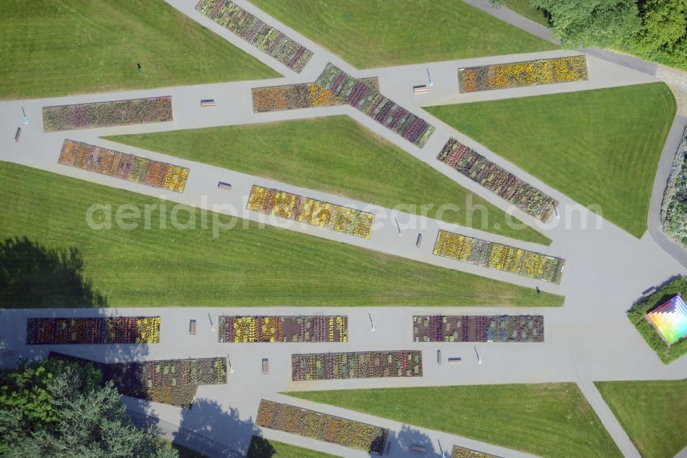 Aerial photograph Rathenow - View the grounds of the Federal horticultural show (BUGA) by 2015 in Rathenow in the German State of Brandenburg in the optics Park area. The village was already hosts the exibition Landesgartenschau (LAGA)