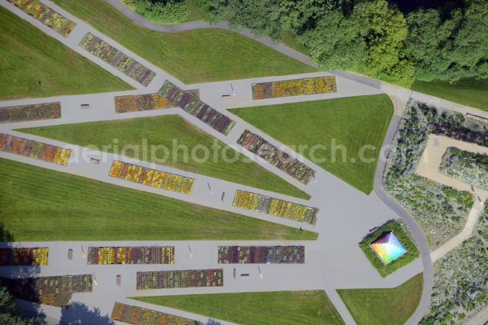 Rathenow from above - View the grounds of the Federal horticultural show (BUGA) by 2015 in Rathenow in the German State of Brandenburg in the optics Park area. The village was already hosts the exibition Landesgartenschau (LAGA)