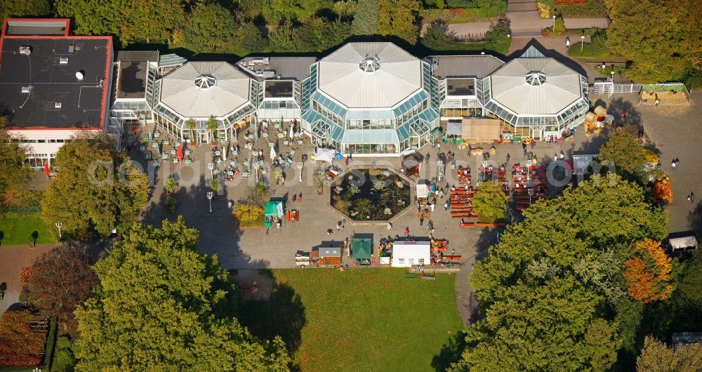 Essen from the bird's eye view: View of the orangery in Essen in the state North Rhine-Westphalia