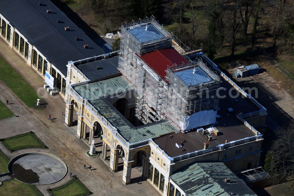 Potsdam from the bird's eye view: Building complex in the park of the castle Orangerie in Potsdam in the state Brandenburg, Germany