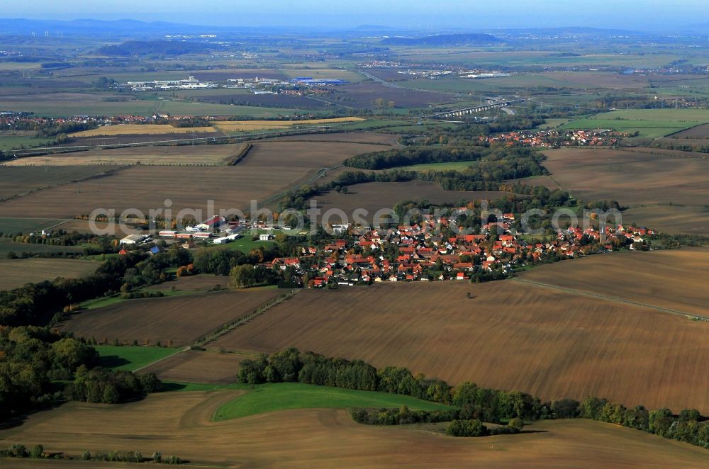 Aerial image Kirchheim - View ov the village Ichtershausen near Kirchheim in Thuringia