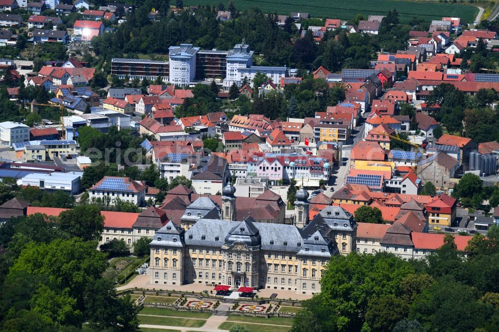 Werneck from above - Orthopaedic Hospital at Werneck Castle in Werneck, Bavaria, Germany