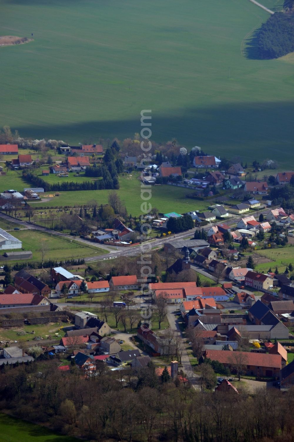 Aerial image Stegelitz - The City center and downtown Stegelitz in Saxony-Anhalt