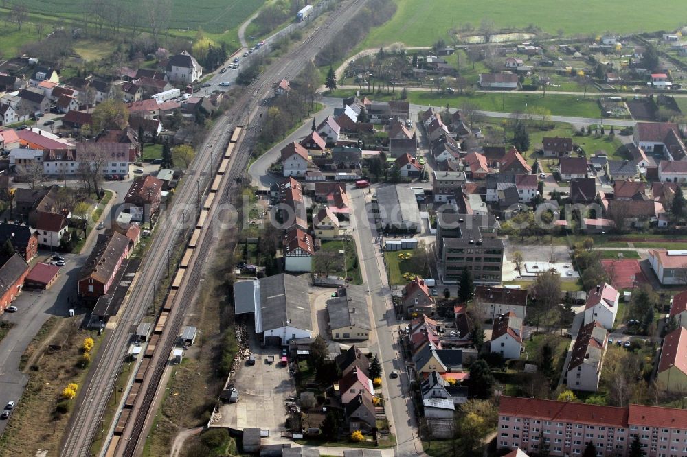 Straussfurt from the bird's eye view: City center of Straussfurt in Thuringia