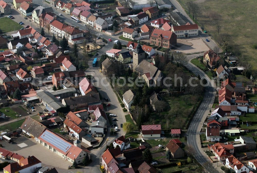 Aerial photograph Straussfurt - City center of Straussfurt in Thuringia