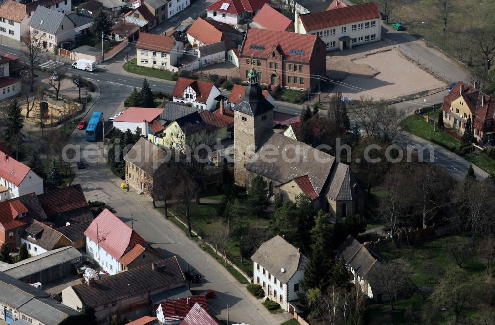 Straussfurt from the bird's eye view: City center of Straussfurt in Thuringia