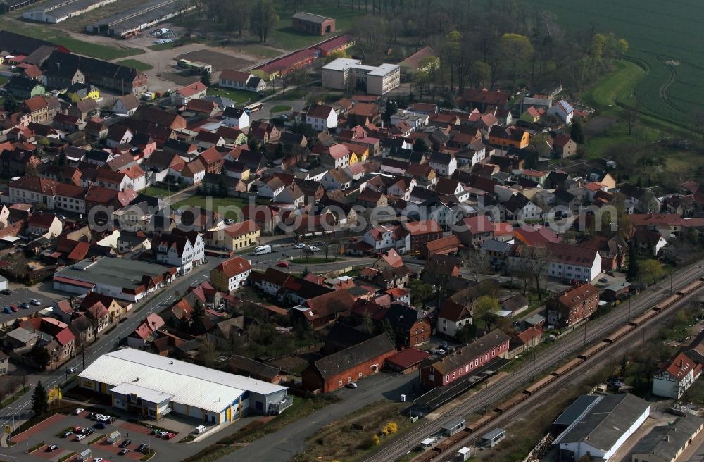 Aerial image Straussfurt - City center of Straussfurt in Thuringia